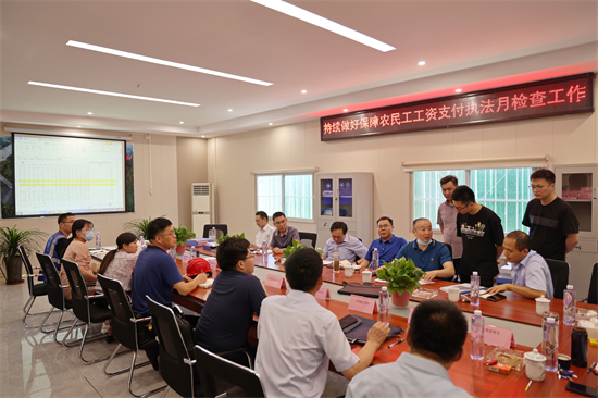 省治欠办督查组到天门湖公租房三期项目 检查指导农民工工资支付工作