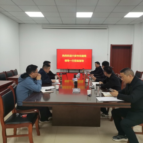 六安市住建局副局长韩燕辉等至安徽华建水利项目调研指导